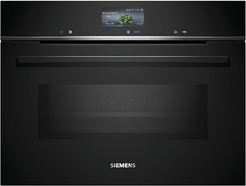 Siemens CM776GKB1, iQ700 Smarter Einbau-Kompaktbackofen mit Mikrowellenfunktion, 60 x 45 cm, 900 W, Made in Germany, Schwarz, Pyrolyse & Hydrolyse, Air Fry, Backofenassistant, Farbiger Touchscreen Siemens CM776GKB1, iQ700 Smarter Einbau-Kompaktbackofen mit Mikrowellenfunktion, 60 x 45 cm, 900 W, Made in Germany, Schwarz, Pyrolyse & Hydrolyse, Air Fry, Backofenassistant, Farbiger Touchscreen von SIEMENS