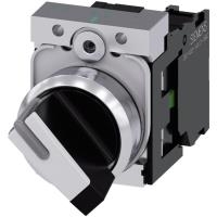 Siemens Drehschalter Frontring Metall, Hochglanz Schwarz, Weiß 1 x 90 ° SIRIUS ACT 3SU1150-2BF60-1BA0 1 St. (3SU1150-2BF60-1BA0) von Siemens