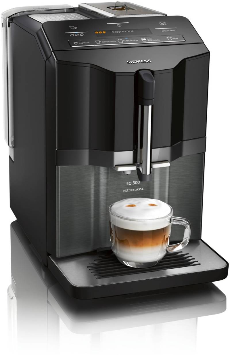 Siemens EQ 300 Kaffeevollautomat, extraKlasse Klavierlack schwarz von Siemens