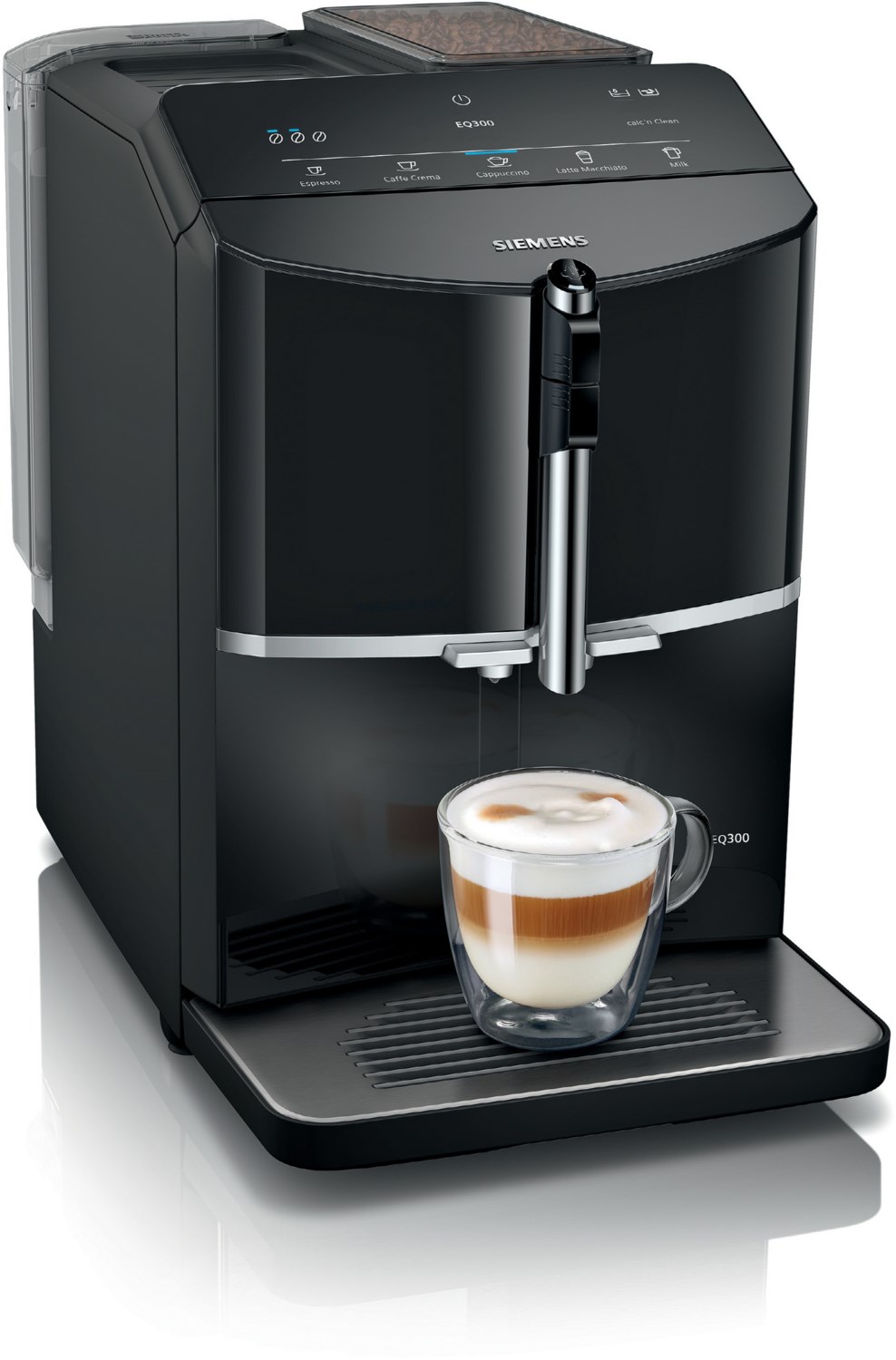 Siemens EQ 300 Kaffeevollautomat klavierlack schwarz von Siemens