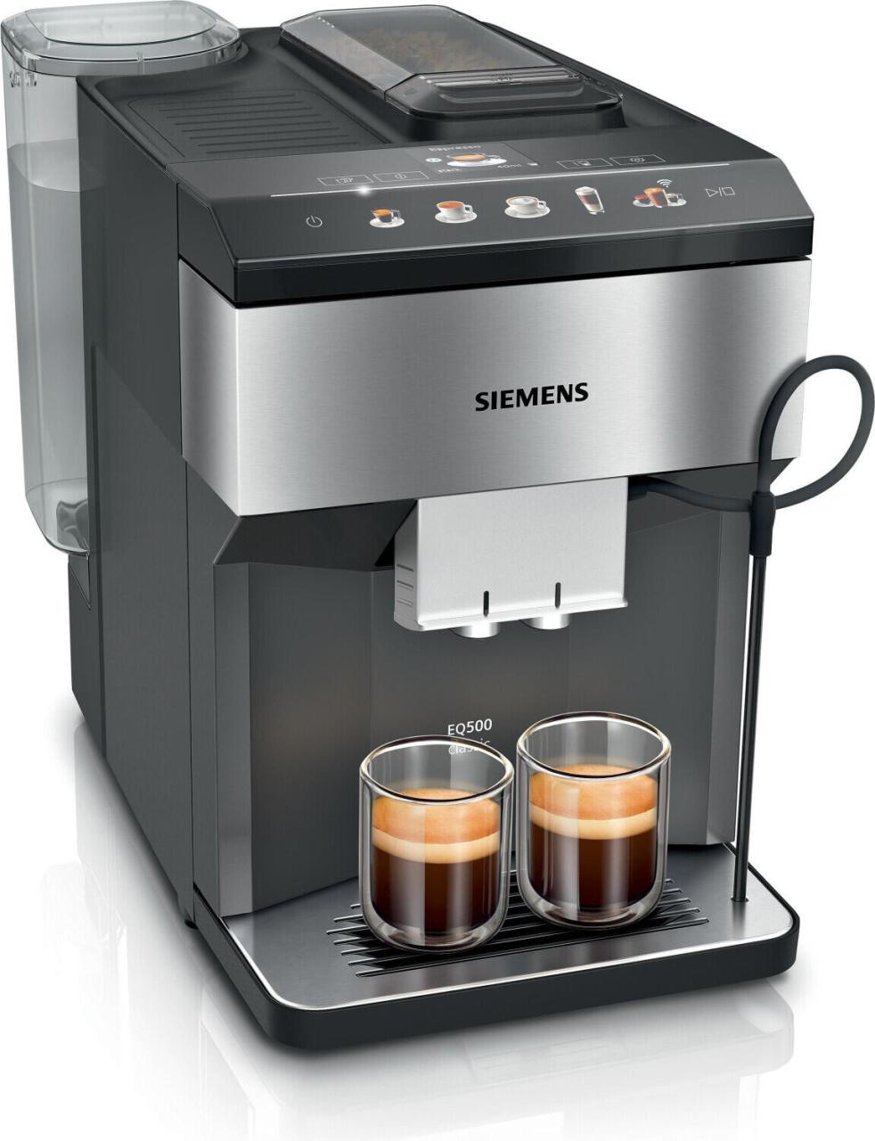 Siemens EQ.500 TP516DX3 classic connect Kaffeevollautomat - edelstahl/schwarz Siemens EQ.500 TP516DX3 classic connect Kaffeevollautomat - edelstahl/schwarz von Siemens