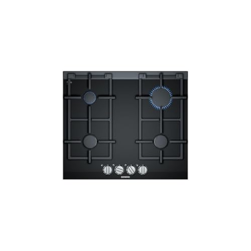 Siemens ER6A6PB70D iQ700 Gaskochefeld (autark), 60 cm breit, Gas-Kochstelle mit stepFlame Technology zur präzisen Steuerung der Flamme in neun Stufen, Edelstahl von SIEMENS