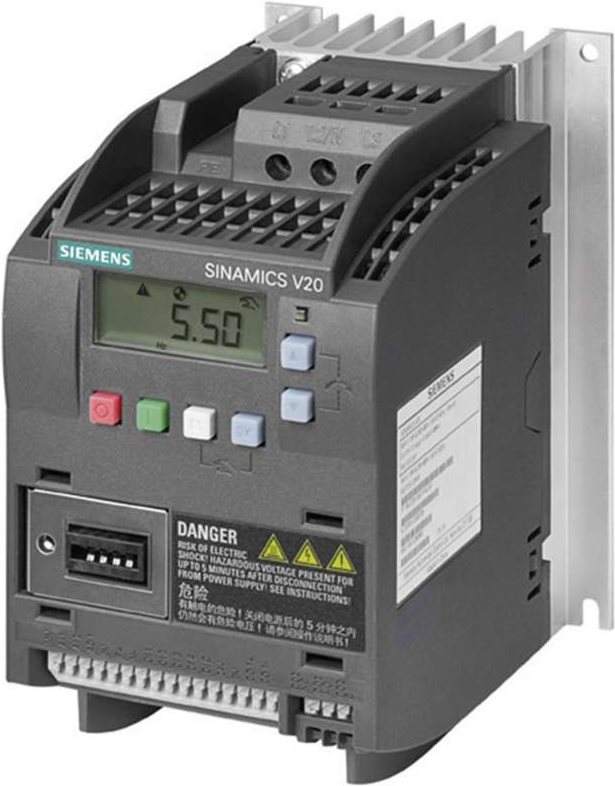 Siemens FSA Frequenzumrichter SINAMICS V20 6SL3210-5BE22-2CV0 3phasig 380 - 480 V 2,2 kW (6SL3210-5BE22-2CV0) von Siemens