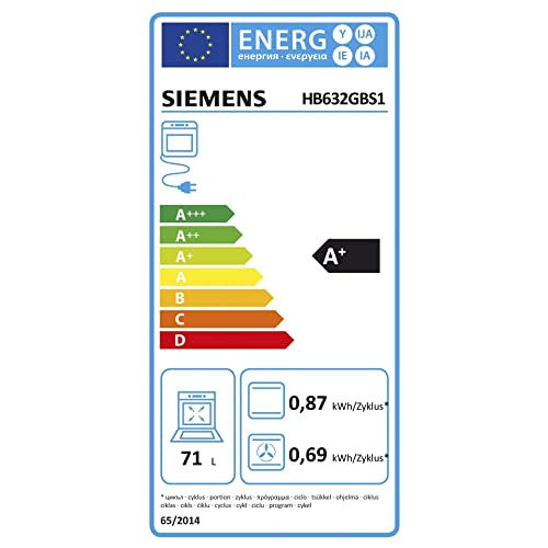 Siemens HB632GBS1 Backofen Elektro / 71 L/Großflächengrill/Edelstahl von Siemens