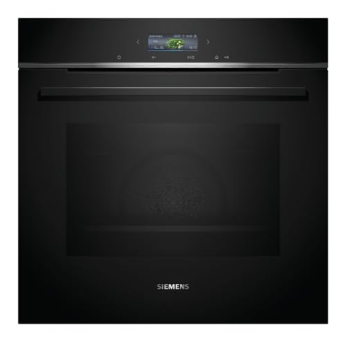 Siemens HB734G1B1, iQ700 Smarter Einbau-Backofen, 60 x 60 cm, Made in Germany, Schwarz, ecoClean & humidClean Selbstreinigung, Air Fry, Automatikprogramme, Farbiger Touchscreen, A+ Energieeffizienz von Siemens