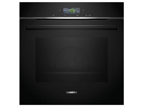 Siemens HB774G1B1, iQ700 Smarter Einbau-Backofen, 60 x 60 cm, Made in Germany, Schwarz, activeClean Pyrolyse & humidClean Hydrolyse, Air Fry, Automatikprogramme, Farbiger Touchscreen von Siemens