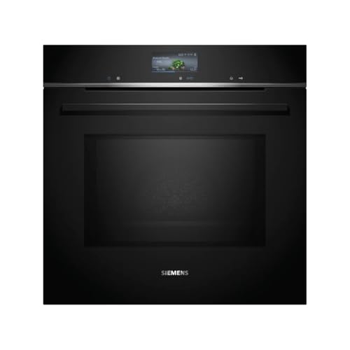 Siemens HM736GAB1, iQ700 Smarter Einbau-Backofen mit Mikrowellenfunktion, 60 x 60 cm, Made in Germany, 800 W, Schwarz, ecoClean & humidClean Selbstreinigung, Air Fry, cookControl, Farb-Touchscreen von SIEMENS