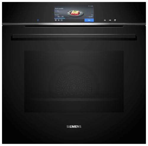 Siemens HS758G3B1 iQ700 Smarter Einbau-Dampfbackofen, 59,4 cm breit, humidClean Plus - Für eine schnelle Reinigung, Backofenassistent mit Sprachsteuerung, cookControl Pro, TFT-Full-Touchdisplay Pro von Siemens