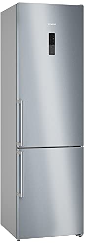 Siemens KG39NAIBT iQ500 Kühl-Gefrier-Kombination, 203 x 60 cm, 260L Kühlen + 103L Gefrieren, hyperFresh längere Frische, AntiFingerprint Schutz vor Fingerabdrücken, superCooling, Inox-antifingerprint von Siemens