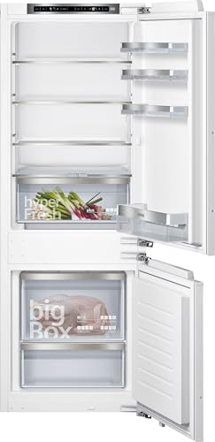 Siemens KI77SXFE0 iQ500 Einbau-Kühl-Gefrier-Kombination, Flachscharnier, 157,8 x 55,8 cm, 169 L Kühlen + 62 L Gefrieren, hyperFresh Plus, LED-Licht, superCooling-Funktion von Siemens