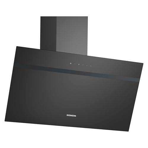 Siemens LC85KDK60 Wandesse iQ100, Dunstabzugshaube zur Wandmontage, 80cm breit, Intensivstufe, LED-Beleuchtung, touchControl, Metallfettfilter, Schwarz von Siemens