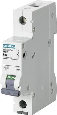 Siemens Leitungsschutzschalter 1polig, B 10 A (5SL6110-6) von Siemens