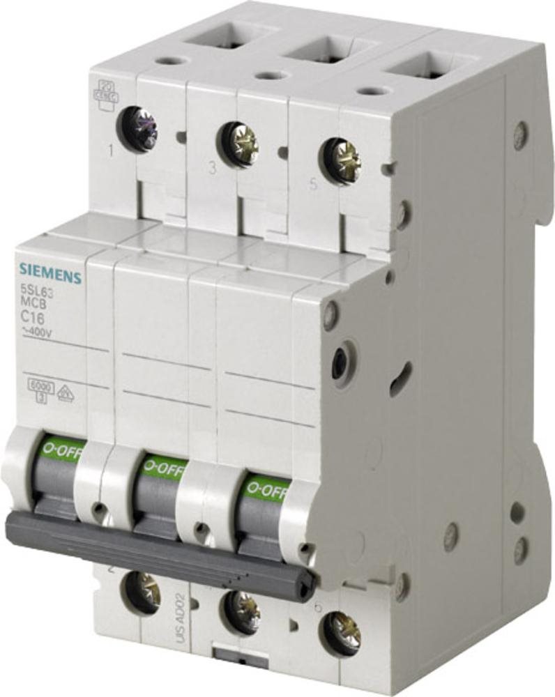 Siemens Leitungsschutzschalter 3polig, C 10 A (5SL6310-7) von Siemens