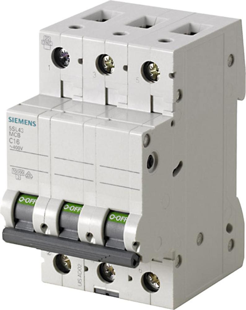 Siemens Leitungsschutzschalter 3polig 16 A 400 V 5SL4316-6 (5SL4316-6) von Siemens