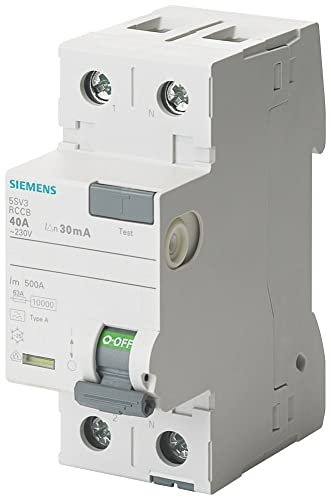 Siemens SENTRON Leitungsschutzschalter tipo-f 40 A 30 mA 230 V Neutral 1 + 2 Module von Siemens