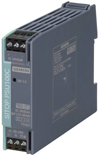 Siemens SITOP PSU100C 24 V/0,6A Hutschienen-Netzteil (DIN-Rail) 24 V/DC 0.6A 14W Anzahl Ausgänge:1 von Siemens