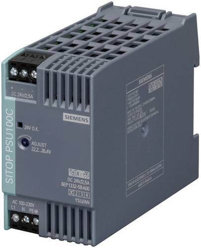 Siemens SITOP PSU100C 24 V/2,5A Hutschienen-Netzteil (DIN-Rail) 24 V/DC 2.5A 60W Anzahl Ausgänge:1 von Siemens