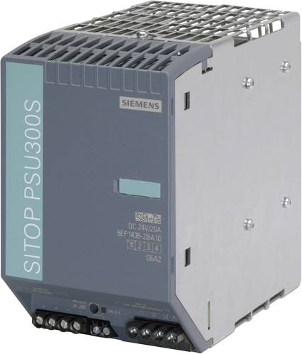 Siemens SITOP PSU300S 24 V/20A Hutschienen-Netzteil (DIN-Rail) 24 V/DC 20A 480W Anzahl Ausgänge:1 x von Siemens