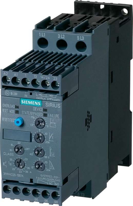 Siemens Sanftstarter Motorleistung bei 400 V 15 kW Motorleistung bei 230 V 7.5 kW 400 V/AC Nennstrom 32 A 3RW4027 (3RW4027-1BB14) von Siemens