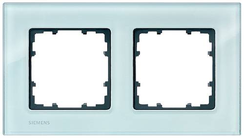 Siemens Schalterprogramm 2fach Rahmen Delta Glas satiniert 5TG1202 von Siemens
