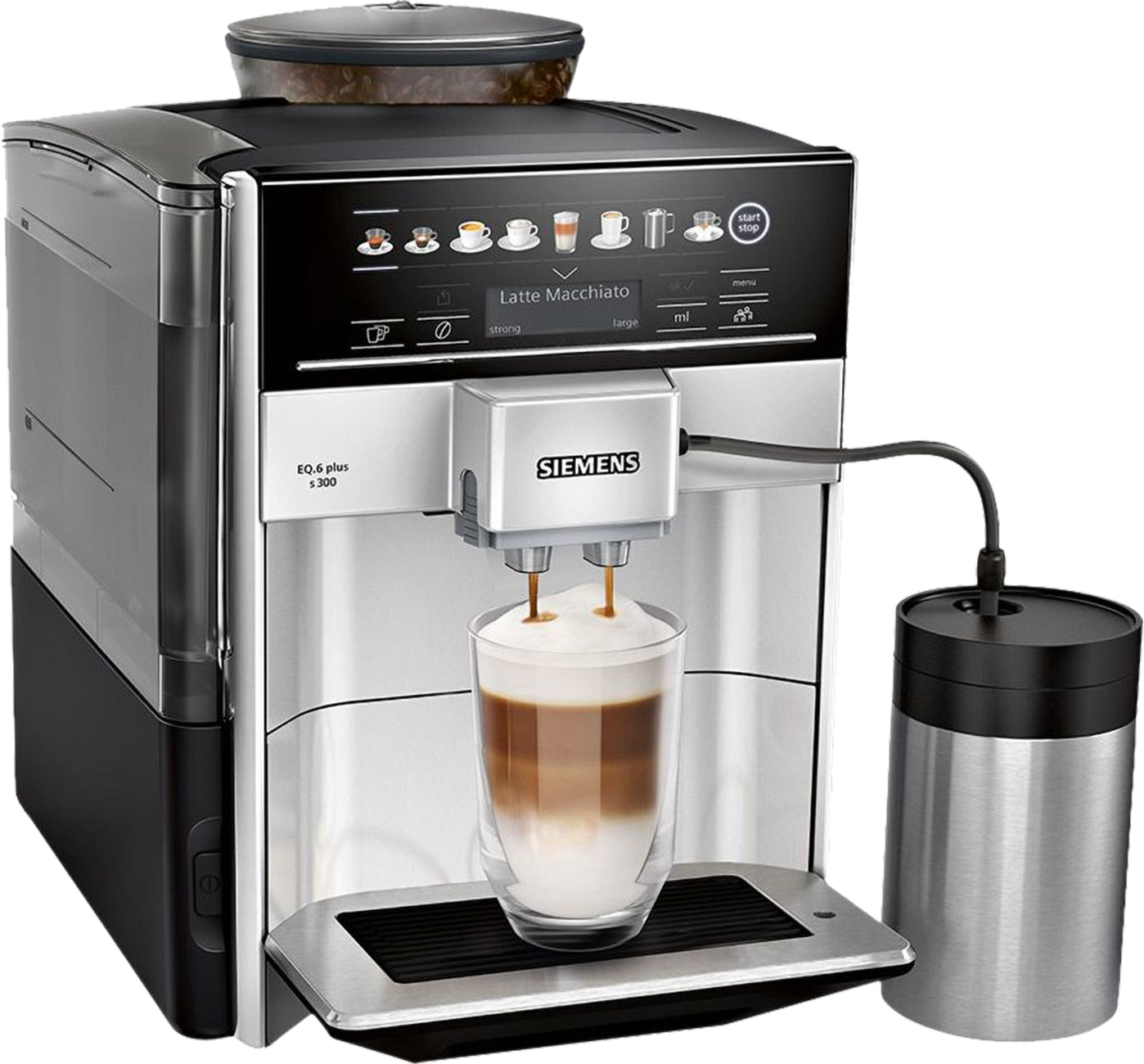 Siemens TE653M11RW | Silber | Kaffeevollautomat | 15 bar | 1,7 Liter Abnehmbarer Wassertank | 300g Kaffeebohnenbeh?lter | 1500 Watt von Siemens