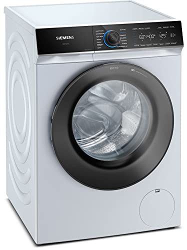 Siemens WG44B20Z0 Waschmaschine iQ700, Frontlader mit 9kg Fassungsvermögen, 1400 UpM, speedPack XL, Antiflecken-System, Home Connect, Weiß, 60cm von Siemens
