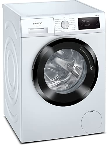 Siemens WM14N0K5 Waschmaschine iQ300, Frontlader mit 7kg Fassungsvermögen, 1400 UpM, speedPack L, simpleTouch LED-Display, iQdrive-Motor, AquaStop, Weiß, 60cm von Siemens