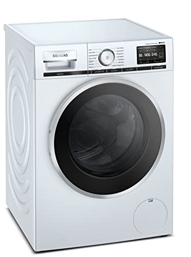 Siemens WM14VE44 Waschmaschine iQ800, Frontlader mit 9kg Fassungsvermögen, 1400 UpM, iDos-Dosierautomatik, speedPack XL, Antiflecken-System, multiTouch TFT-Display, Weiß, 60cm von Siemens