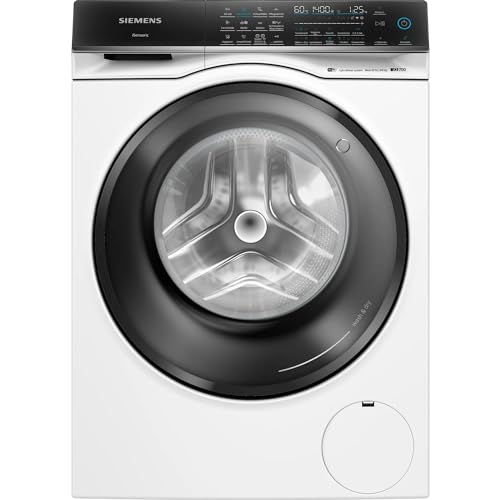 Siemens WN54C2070 iQ700 Smarter Waschtrockner 9 kg Waschen und 6 kg. Trocknen, 1400 UpM, Antiflecken-System, smartFinish – Glättet sämtliche Knitterfalten, aquaStop Weiß von SIEMENS