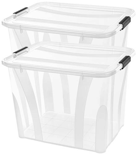 Siena HOME Aufbewahrungsbox Anzio Transparent 55l (B x H x T) 510 x 372 x 385mm 2St. von Siena HOME
