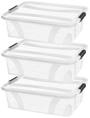 Siena HOME Aufbewahrungsbox Anzio Transparent 7l (B x H x T) 385 x 111 x 254mm 3St. von Siena HOME