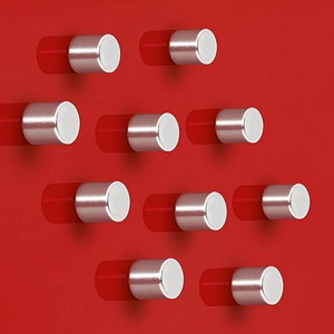 SIGEL C5 "Strong" Magnete silber, Metall Ø 1,0 x 1,0 cm, 10 St. SIGEL C5 "Strong" Magnete silber, Metall Ø 1,0 x 1,0 cm, 10 St. von Sigel