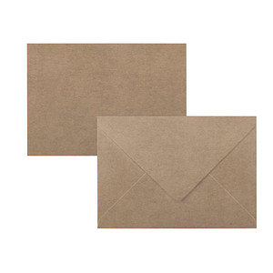 24 SIGEL Briefumschläge aus braunem Kraftpapier DIN C6 ohne Fenster von Sigel