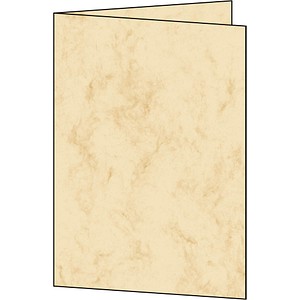 25 SIGEL Faltkarten Marmor DIN A5 beige von Sigel