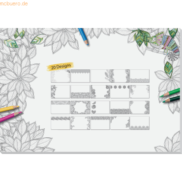 5 x Sigel Schreibunterlage Adult Coloring 20 Blatt zum Ausmalen 595x41 5 x Sigel Schreibunterlage Adult Coloring 20 Blatt zum Ausmalen 595x41 von Sigel