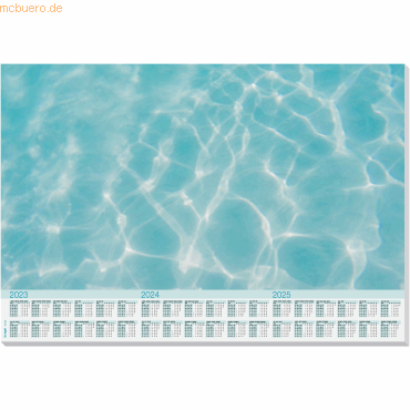 5 x Sigel Schreibunterlage Cool Pool 3-Jahres-Kalendarium 595x410mm 30 von Sigel