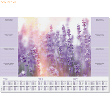 5 x Sigel Schreibunterlage Fragrant Lavender 3-Jahres-Kalendarium 595x von Sigel