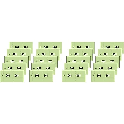 SIGEL 76153 Nummernblock grün, 1000 Bons (Nr. 1-1000, 10,5 x 5,3cm) (Packung mit 2) von Sigel