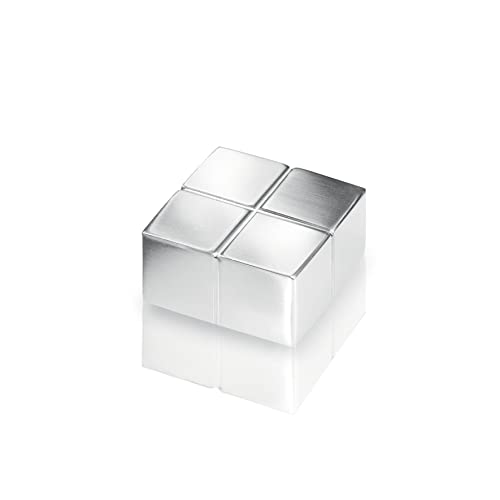 SIGEL BA195 sehr starker Neodym-Magnet silber, massives Alu, 1 Stück, 2x2x1 cm SuperDym, für Glas-Magnettafeln und Glas-Whiteboards von Sigel