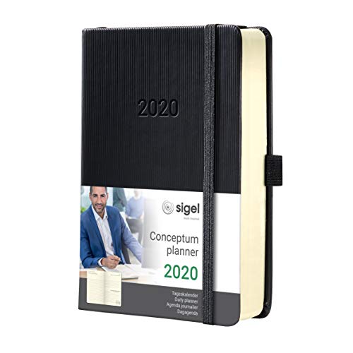 SIGEL C2010 Tageskalender 2020, ca. A5, schwarz, Hardcover Conceptum - weitere Modelle von Sigel
