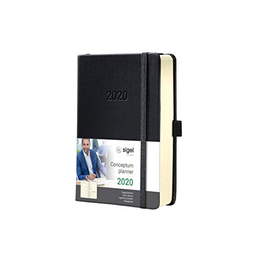 SIGEL C2011 Tageskalender 2020, ca. A6, schwarz, Hardcover Conceptum - weitere Modelle von Sigel