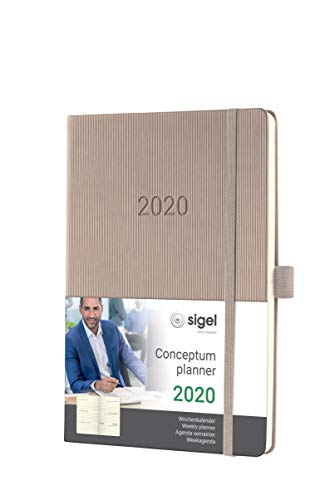 SIGEL C2060 Wochenkalender 2020, ca. A5, Hardcover, taupe, Conceptum - weitere Modelle von Sigel