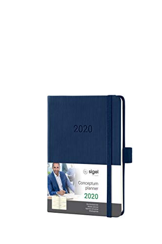 SIGEL C2063 Wochenkalender 2020, ca. A6, Hardcover, dunkelblau, Conceptum - weitere Modelle von Sigel