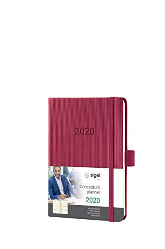 SIGEL C2069 Wochenkalender 2020, ca. A6, Hardcover, rot, Conceptum - weitere Modelle von Sigel
