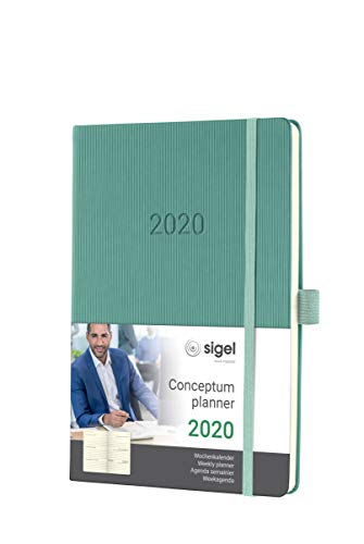 SIGEL C2070 Wochenkalender 2020, ca. A5, Hardcover, grün, Conceptum - weitere Modelle von Sigel