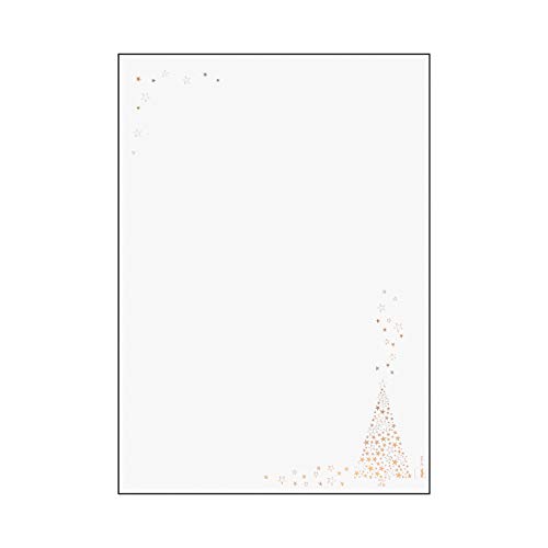 SIGEL DP084 Briefpapier Weihnachten "Golden Tree", Goldprägung, A4, 100 Blatt, aus nachhaltigem Papier, Weihnachtsbriefpapier, für Weihnachtspost, Angebote, Einladung, Menükarte SIGEL DP084 Briefpapier Weihnachten "Golden Tree", Goldprägung, A4, 100 Blatt, aus nachhaltigem Papier, Weihnachtsbriefpapier, für Weihnachtspost, Angebote, Einladung, Menükarte von Sigel