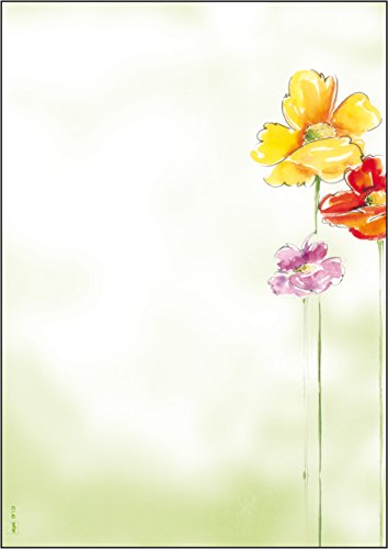 SIGEL DP123 Motiv-Papier "Spring Flowers", DIN A4, 90 g/m², 50 Blatt, aus nachhaltigem Papier von Sigel