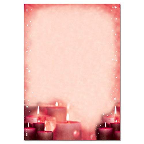 SIGEL DP138 Briefpapier Weihnachten mit roten Kerzen | DIN A4 | 100 Blatt "Red Candlelight" | weihnachtliches Motivpapier SIGEL DP138 Briefpapier Weihnachten mit roten Kerzen | DIN A4 | 100 Blatt "Red Candlelight" | weihnachtliches Motivpapier von Sigel