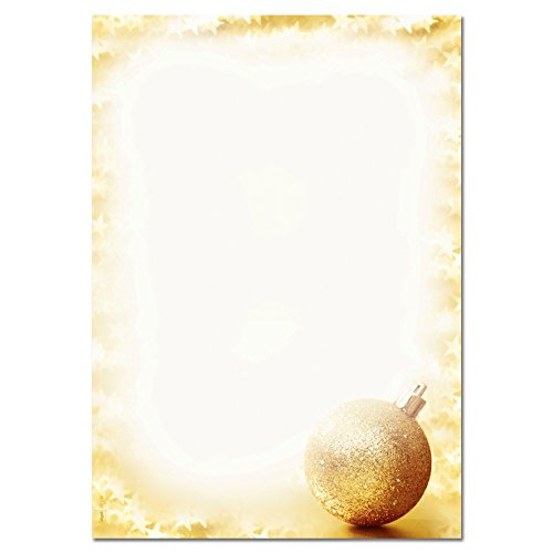 SIGEL DP246 Weihnachtsbriefpapier A4 | 100 Blatt "Brightness" | weihnachtliches Motivpapier von Sigel