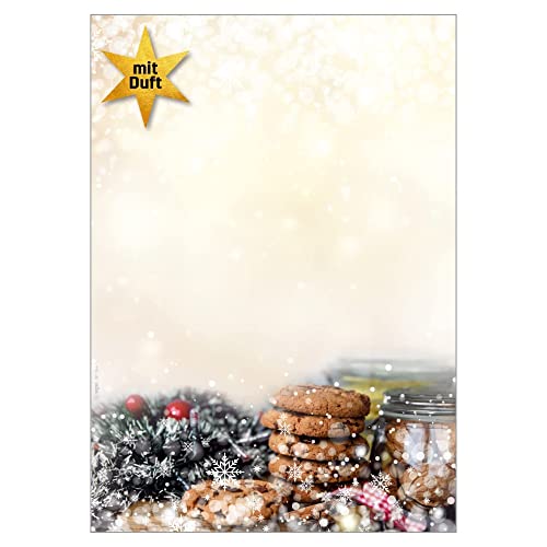 SIGEL DP304 Briefpapier Weihnachten | Besonderheit mit weihnachtlichem Zimtduft | Winter Smell | DIN A4 | 25 Blatt | Motivpapier von Sigel